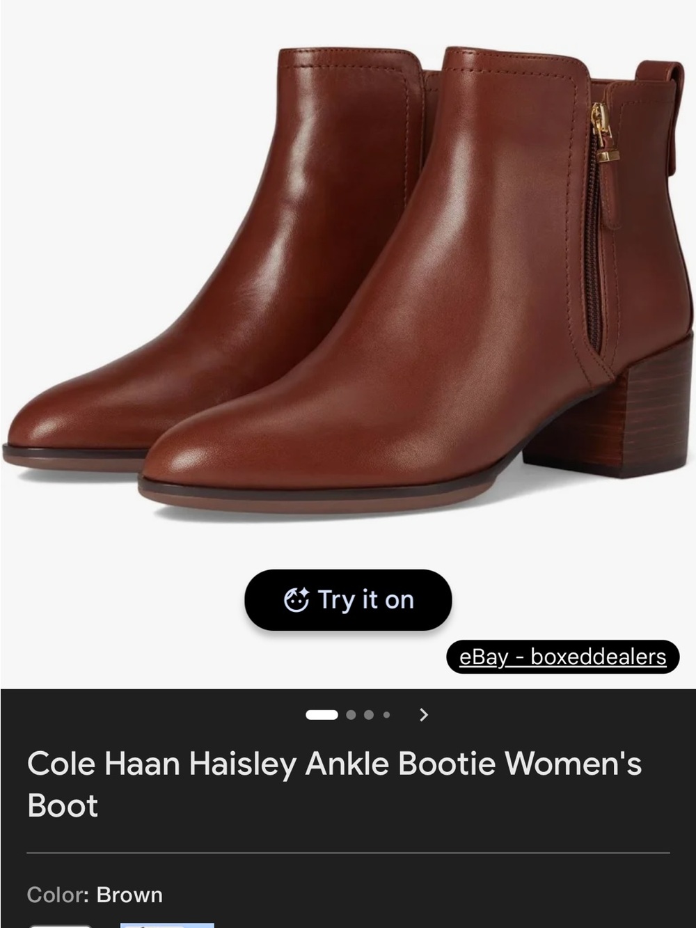 NWOT Cole Haan Haisley Women's Ankle Bootie in Brown